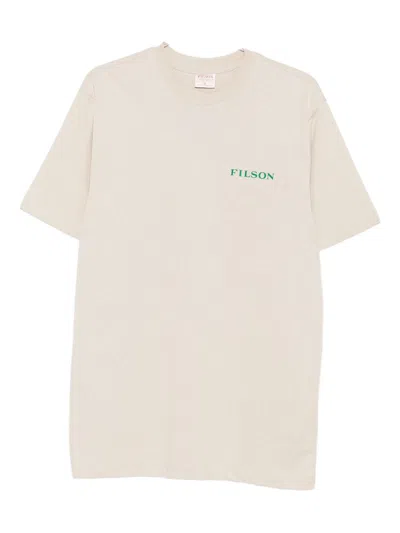 Filson Off White Regular T-shirt In Neutral