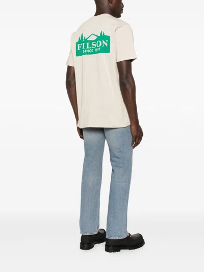 Filson Off White Regular T-shirt In Neutral