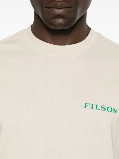 Filson Off White Regular T-shirt In Neutral