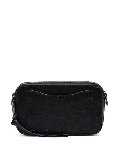 Marc Jacobs The Snapshot Leather Crossbody Bag In Black