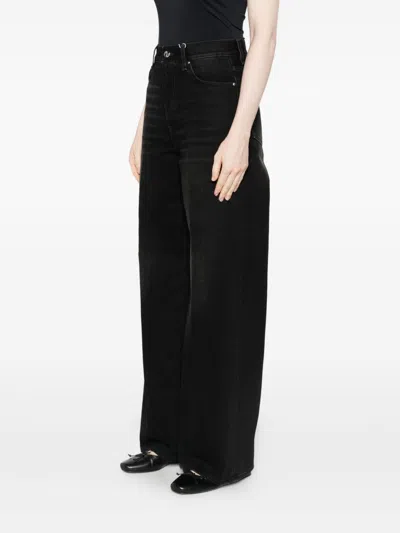 Totême Toteme Main Wide Leg Denim Jeans In Black
