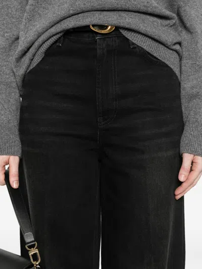 Totême Toteme Main Wide Leg Denim Jeans In Black