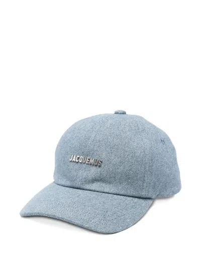 Jacquemus Curved Brim Cap For Everyday Wear In Blue
