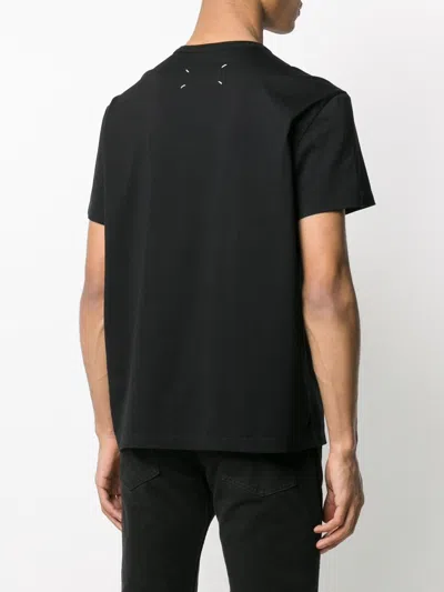Maison Margiela Men Logo Cotton T-shirt In Black
