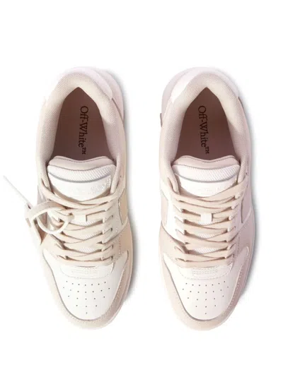 Off-white Off White Out Of Office Leather Sneakers In Neutral