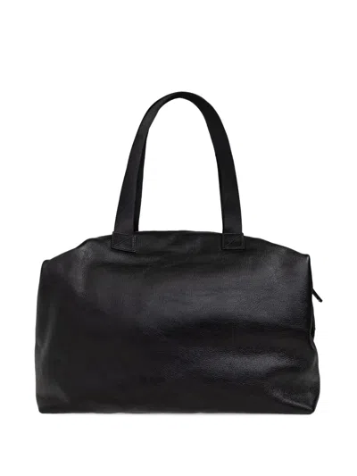 拉链皮质托特包