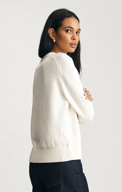 Mavi Crew Neck Sweater In Antique White In White