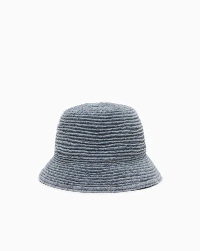Giorgio Armani Hat In Wool Webbing In Gray