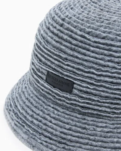 Giorgio Armani Hat In Wool Webbing In Gray