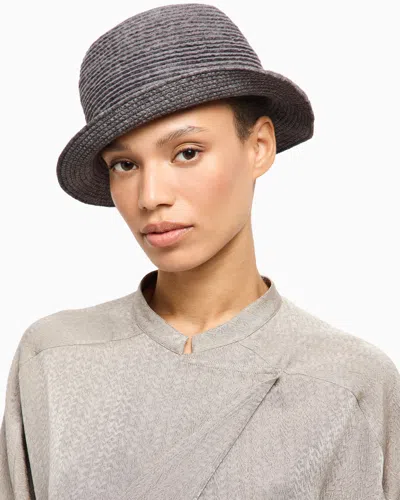 Giorgio Armani Hat In Wool Webbing In Gray