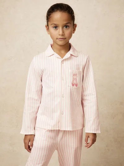 Reiss Pink Alice Stripe Pyjamas Set In Pink