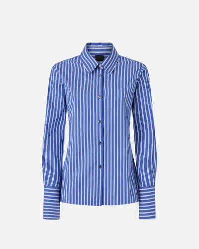 Pinko Classic Style Striped Shirt In Blue