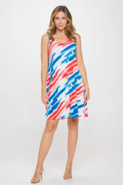 Truedames Hit Missy Tank Dress In Multi