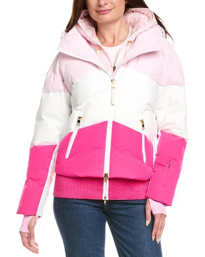 Bogner Villa Color-block Quilted Down Ski Jacket In White