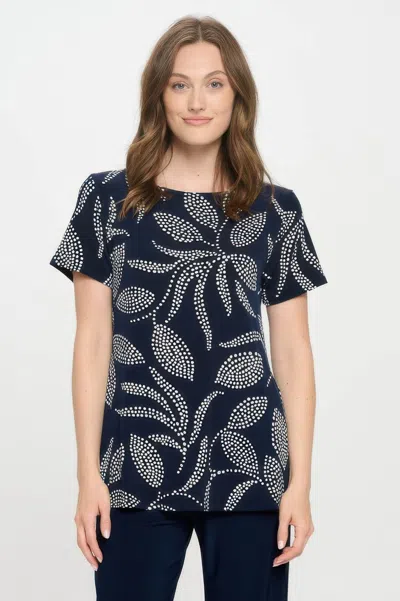 Truedames Hit Boat Nk Short Sl Top In Blue