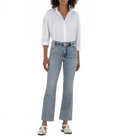 Kut From The Kloth Kelsey Ankle Length Flare Jean In Devotion With Med Base Wash In Multi