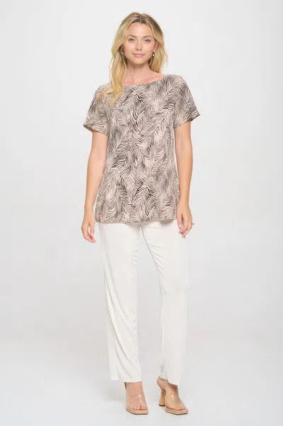 Truedames Hit Boat Nk Short Sl Top In Sand