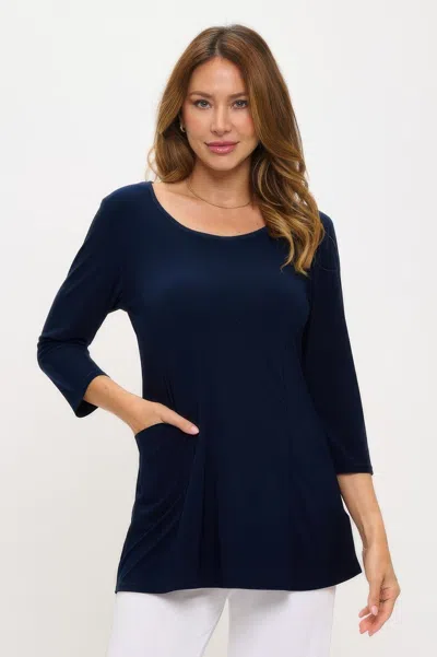 Truedames Hit Princess Line Pocket Top In Blue