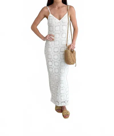 One & Only At The Beach Crochet Maxi Dress In White In White