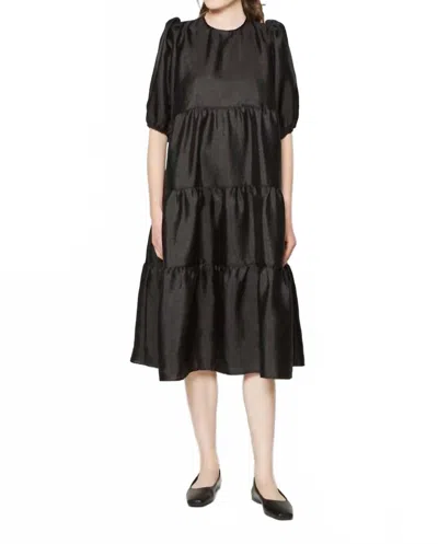 Cras Lili Midi Dress In Black In Black