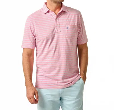 Johnnie-o Matthis Stripe Polo In Petal In Pink