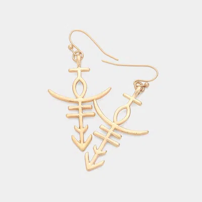 Fashnzfab Metal Anchor Dangle Earrings In Multi