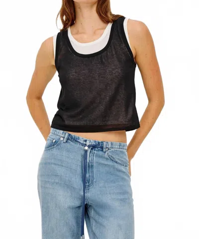 Rails Kelly Top In Black Ivory In Black