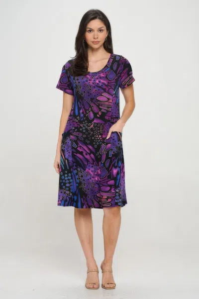 Truedames Hit Princess Line W/pocket Dress In Purple