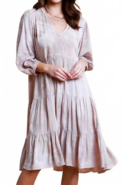 Yana K Lucy Mini Dress In Dip Dye Sand In Multi