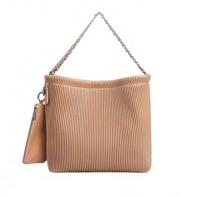 Pixie Mood Women's Isabella Chain Shoulder Bag In Latte Tan In Multi