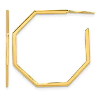 Diamond2deal 14k Yellow Gold Polished 30mm Hollow Hoop Earrings In Gold