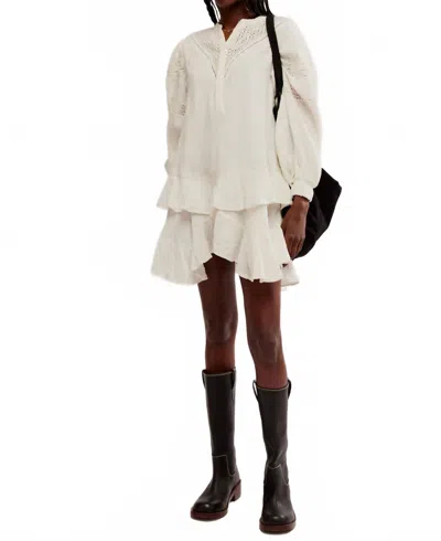 Free People Sachi Long Sleeve Ruffle Minidress In Multi