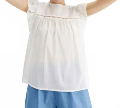 Compañía Fantástica Daisy Cotton Voile Top In White