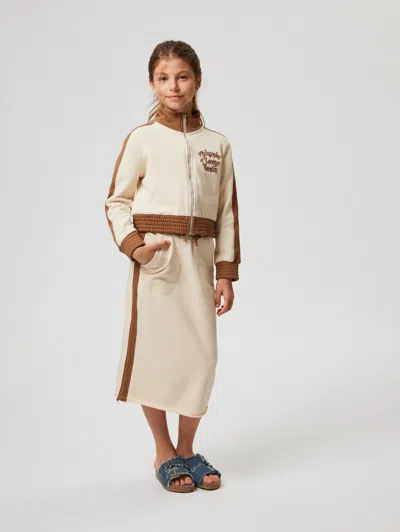 Philosophy Di Lorenzo Serafini Philosophy Kids  Sporty Skirt With Contrasting Details In Neutral