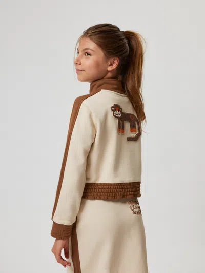 Philosophy Di Lorenzo Serafini Philosophy Kids  Sporty Skirt With Contrasting Details In Neutral