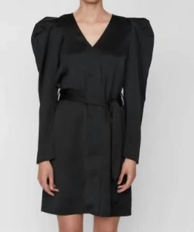 Just Female Cady Mini Dress In Black In Black