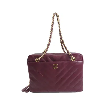 Pre-owned Chanel Leather Shoulder Bag () In Blue