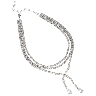 Sohi Bling Multi-layer Necklace In Metallic
