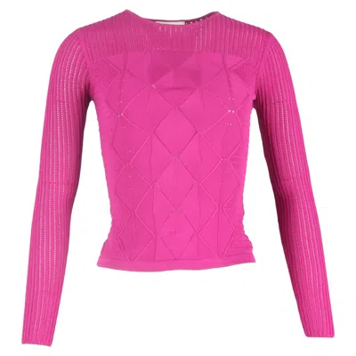 Temperley London Long Sleeve Top In Pink Cotton In Pink