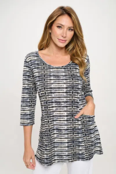 Truedames Hit Princess Line Pocket Top In Gray