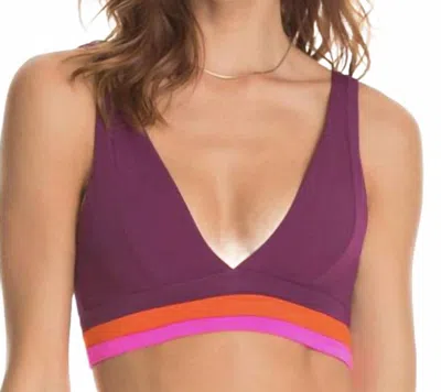 Maaji Paradizzia Reversible Bra Top In Vintage Grape In Animal Print