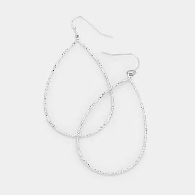 Fashnzfab Open Teardrop Metal Dangle Earrings In Multi