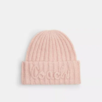 Coach Outlet Coach Script Knit Beanie In Multi