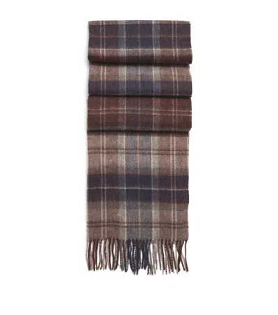 Barbour Wool-cashmere Tartan Scarf In Multi