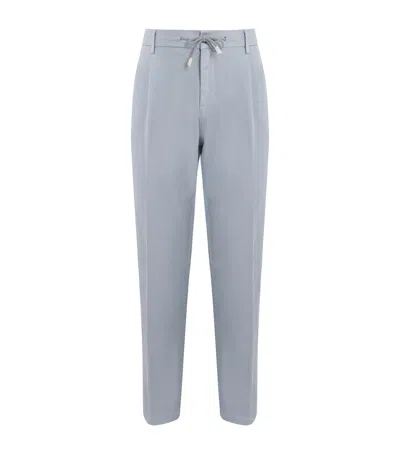 Eleventy Wool-cashmere Trousers In Blue