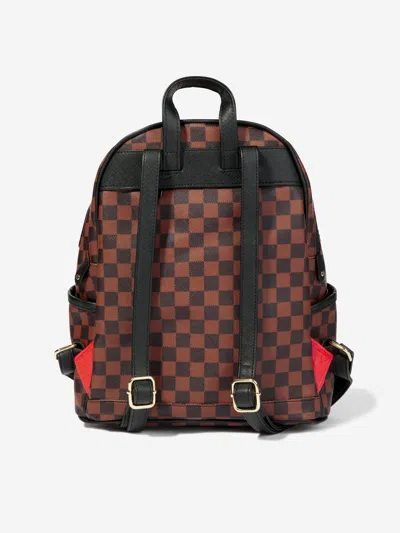 Sprayground Kids Sawtooth Sharks In Paris Savage Backpack In Brown