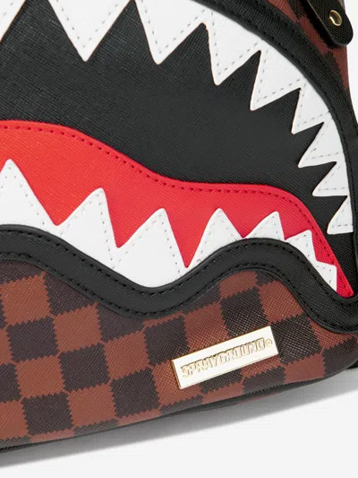 Sprayground Kids Sawtooth Sharks In Paris Savage Backpack In Brown