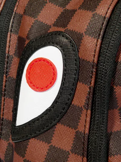 Sprayground Kids Sawtooth Sharks In Paris Savage Backpack In Brown