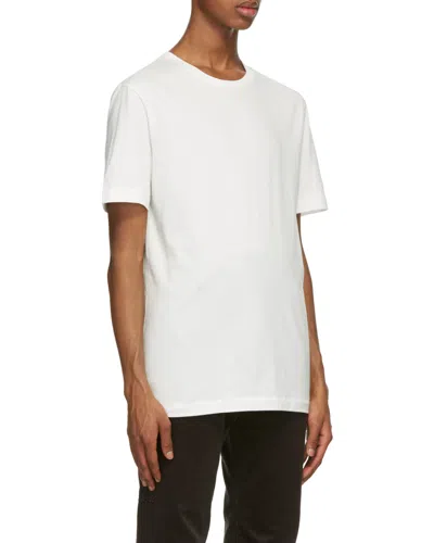 The Row Boxy Cut Cotton T-shirt With Short Sleeves In White