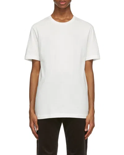 The Row Boxy Cut Cotton T-shirt With Short Sleeves In White